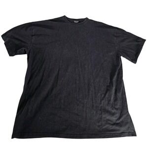 Luxe T Mens Classic Luxury Sport Shirt Size 2XL Crew Neck Short Sleeve Black Tee